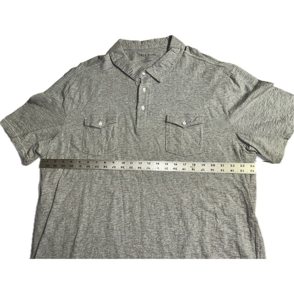 True Nation Gray Polo Shirt Short Sleeve‎ Men's Size 2XL - Picture 5 of 5